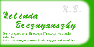 melinda breznyanszky business card